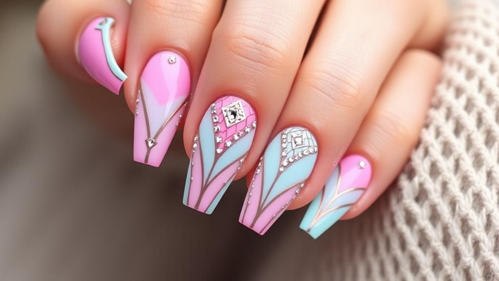 trendy acrylic nail designs