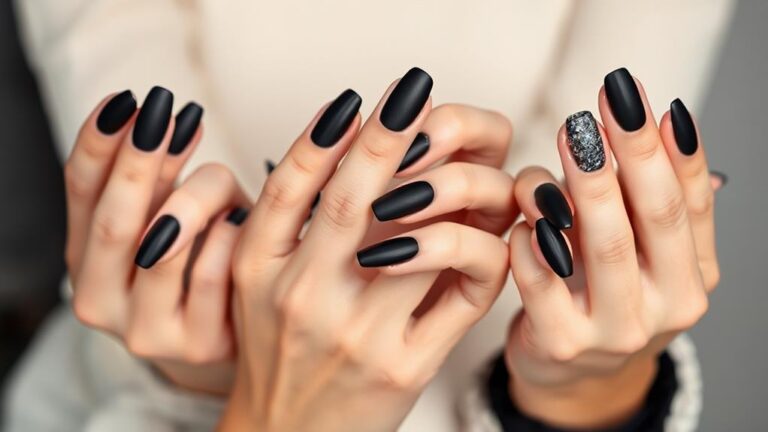 trendy black nail designs