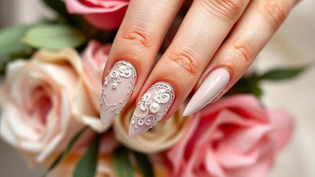 trendy bridal nail designs