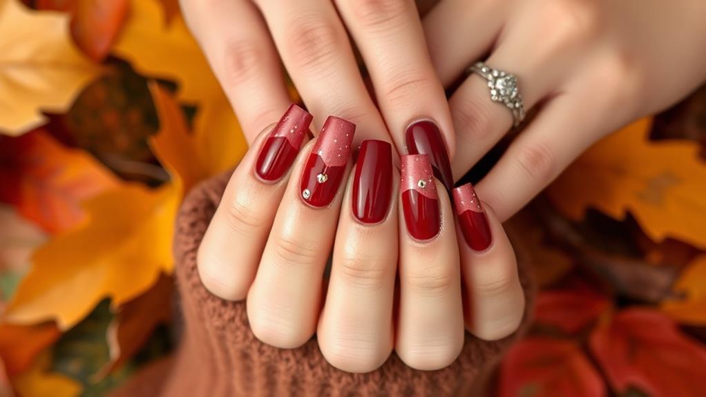 trendy fall dip nails