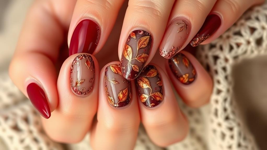 trendy fall gel nails