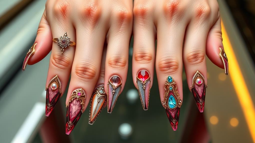 trendy long nail inspirations