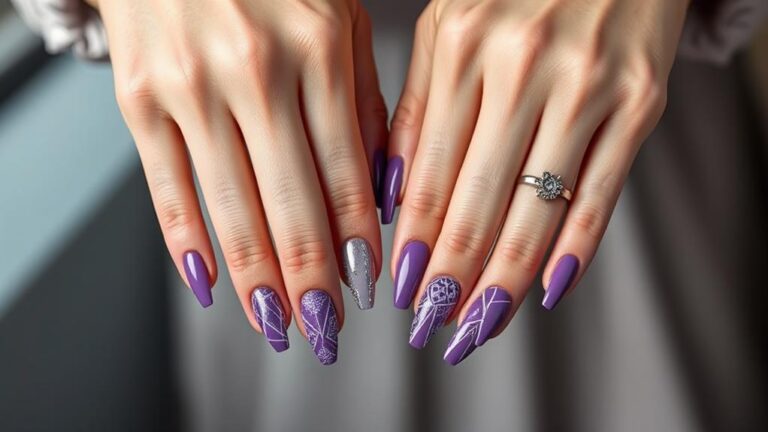 trendy purple nail designs