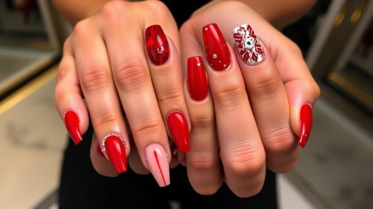 trendy red nail designs